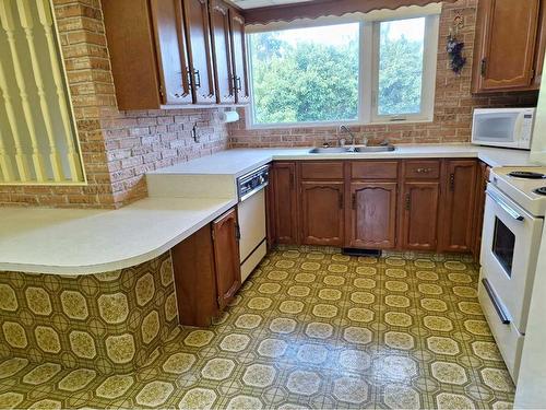 14 Mitchell Avenue, Red Deer, AB - Indoor Photo Showing Kitchen With Double Sink