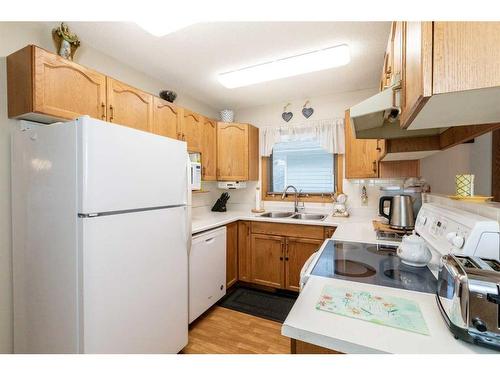 47 Elder Street, Red Deer, AB - Indoor Photo Showing Kitchen With Double Sink