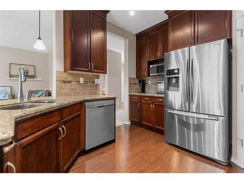197 Carrington Drive, Red Deer, AB - Indoor Photo Showing Kitchen With Double Sink
