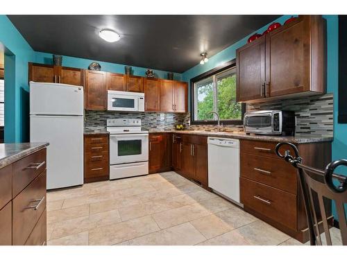 4416 50 Street, Forestburg, AB - Indoor Photo Showing Kitchen With Double Sink