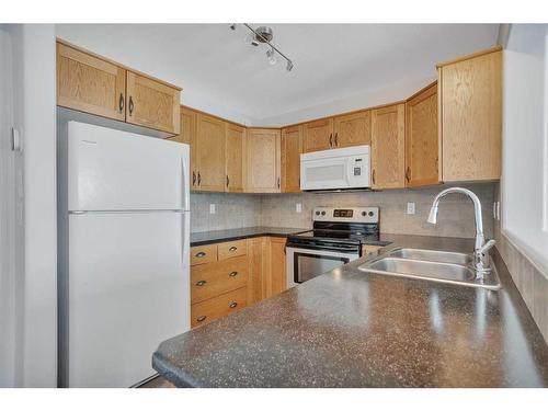 52 Terrace Heights Drive, Lacombe, AB - Indoor Photo Showing Kitchen With Double Sink