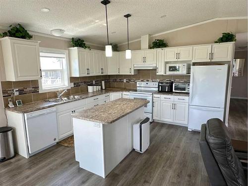 66 Sunnyside Crescent, Rural Ponoka County, AB - Indoor Photo Showing Kitchen With Double Sink