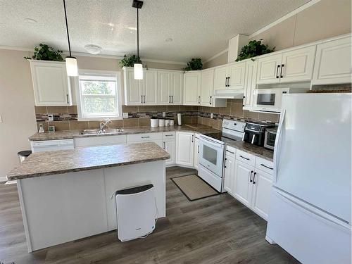 66 Sunnyside Crescent, Rural Ponoka County, AB - Indoor Photo Showing Kitchen With Double Sink