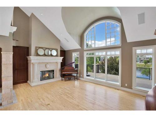 38 Allard Crescent, Red Deer, AB - Indoor Photo Showing Living Room With Fireplace