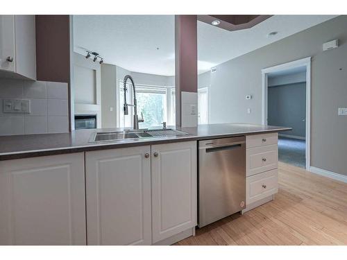 126-5300 48 Street, Red Deer, AB - Indoor Photo Showing Kitchen With Double Sink