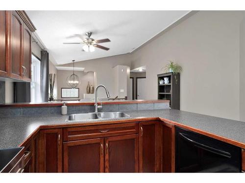 124 Ireland Crescent, Red Deer, AB - Indoor Photo Showing Kitchen With Double Sink