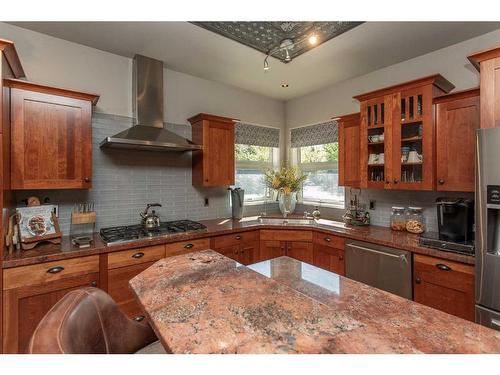 3-421022 Range Road 260, Rural Ponoka County, AB - Indoor Photo Showing Kitchen With Double Sink
