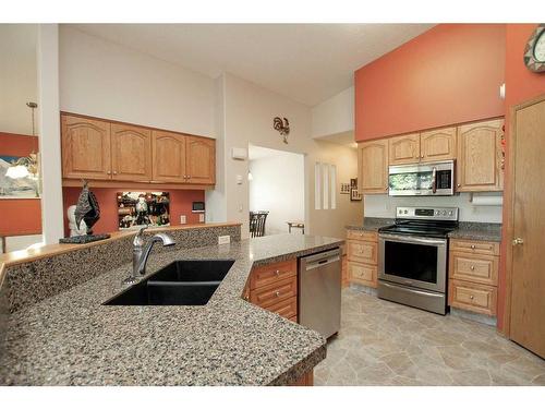 4631 48 Street, Red Deer, AB - Indoor Photo Showing Kitchen With Stainless Steel Kitchen With Double Sink