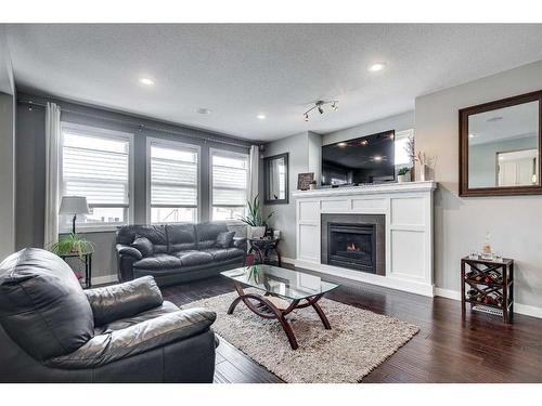 139 Stephenson Crescent, Red Deer, AB - Indoor Photo Showing Living Room With Fireplace