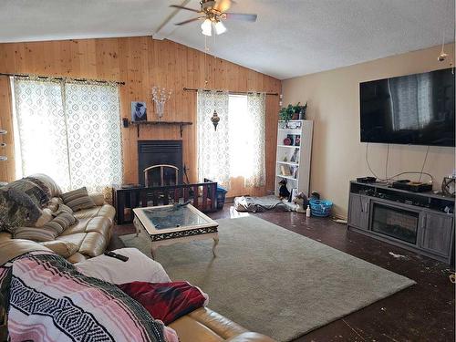 42057 Township Road 440, Rural Ponoka County, AB - Indoor Photo Showing Living Room With Fireplace