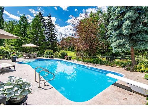 42 Flagstaff Close, Red Deer, AB - Outdoor With In Ground Pool With Backyard