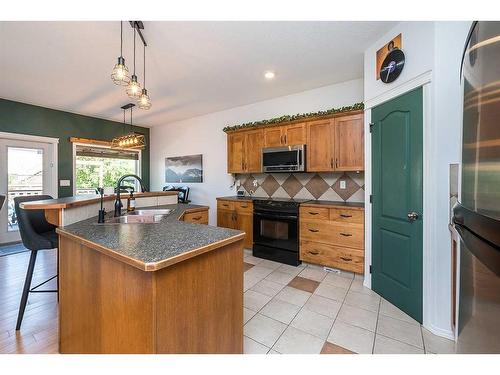195 Lindsay Avenue, Red Deer, AB - Indoor Photo Showing Kitchen With Double Sink