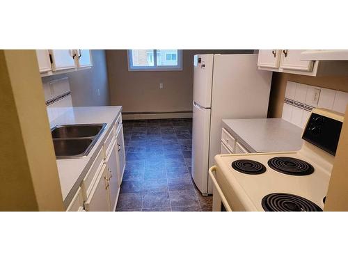 206-5812 61 Street, Red Deer, AB - Indoor Photo Showing Kitchen With Double Sink