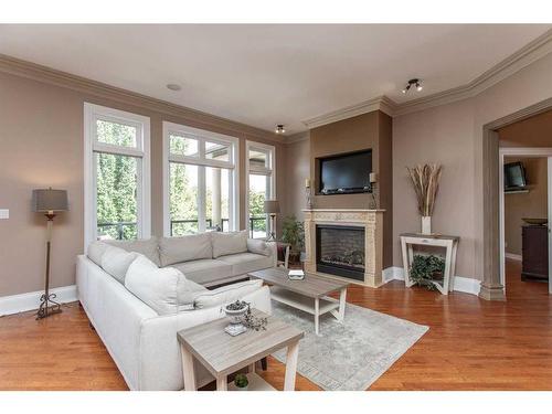 79 Alexander Crescent, Red Deer, AB - Indoor Photo Showing Living Room With Fireplace