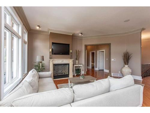 79 Alexander Crescent, Red Deer, AB - Indoor Photo Showing Living Room With Fireplace