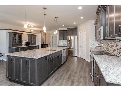 2 Traynor Close, Red Deer, AB - Indoor Photo Showing Kitchen With Stainless Steel Kitchen With Upgraded Kitchen