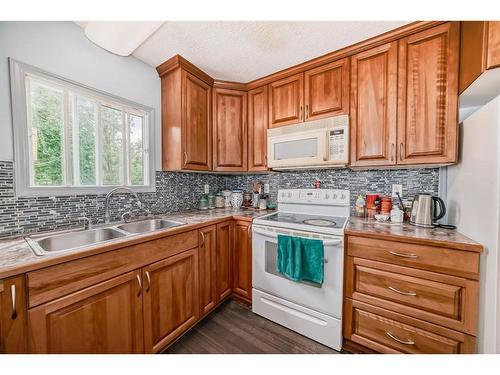 4623 48 Street, Sylvan Lake, AB - Indoor Photo Showing Kitchen With Double Sink