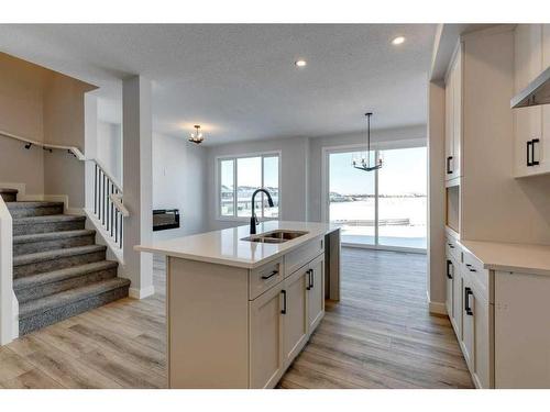 342 Sora Way Se, Calgary, AB - Indoor Photo Showing Kitchen With Double Sink