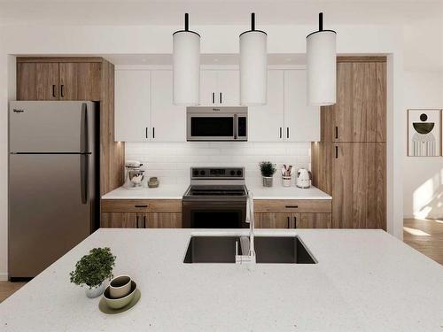 2001-2231 81 Street Sw, Calgary, AB - Indoor Photo Showing Kitchen With Stainless Steel Kitchen