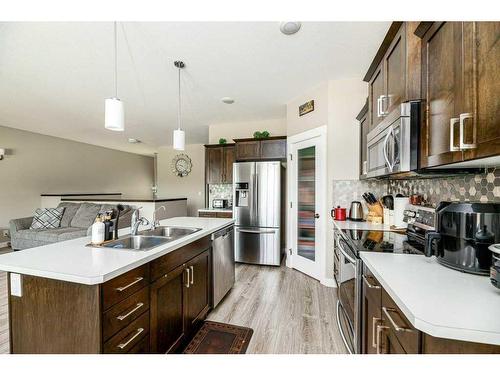 150 Livingston Close, Red Deer, AB - Indoor Photo Showing Kitchen With Double Sink With Upgraded Kitchen