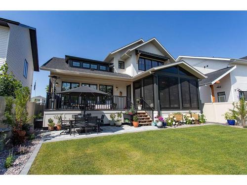 129 Emerald Drive, Red Deer, AB - Outdoor With Deck Patio Veranda With Facade