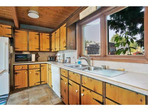 201, 35276 Range Road 10, Rural Red Deer County, AB - Indoor Photo Showing Kitchen With Double Sink