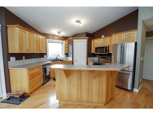 14 Lewis Close, Red Deer, AB - Indoor Photo Showing Kitchen With Stainless Steel Kitchen