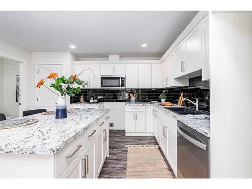 2-5135 53 Street, Lacombe, AB - Indoor Photo Showing Kitchen With Double Sink With Upgraded Kitchen