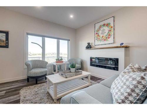 36 Thorkman Avenue, Red Deer, AB - Indoor Photo Showing Living Room With Fireplace