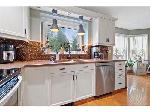 15 Duston Street, Red Deer, AB - Indoor Photo Showing Kitchen With Double Sink