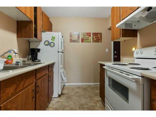 202-5418 52 Street, Camrose, AB - Indoor Photo Showing Kitchen With Double Sink