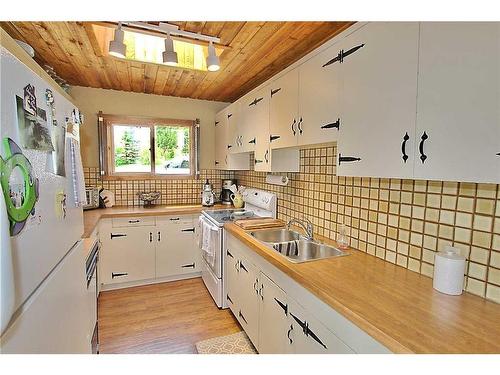 1309 Willow Road, Sunbreaker Cove, AB - Indoor Photo Showing Kitchen With Double Sink