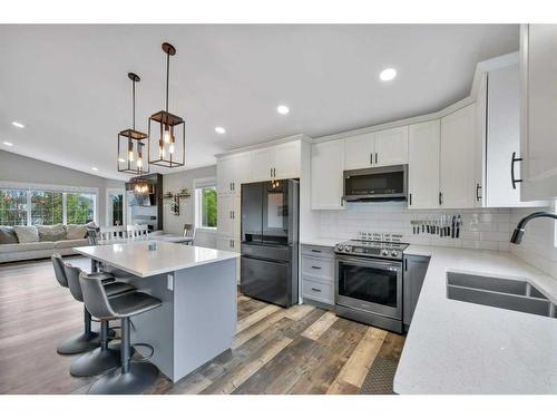 117 Ladwig Close, Red Deer, AB - Indoor Photo Showing Kitchen With Double Sink With Upgraded Kitchen