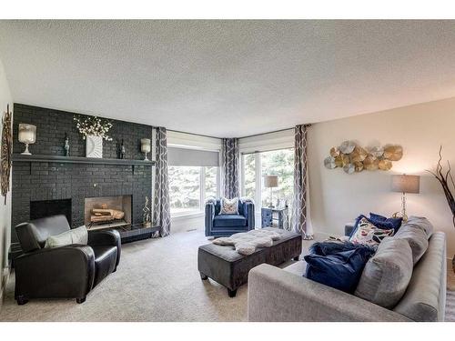 Twp Rd 384, Rural Red Deer County, AB - Indoor Photo Showing Living Room With Fireplace