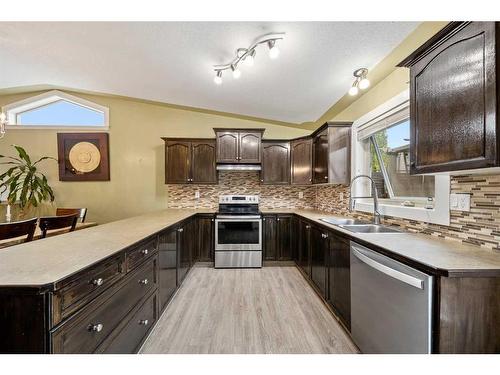 46 Assinger Avenue, Red Deer, AB - Indoor Photo Showing Kitchen With Double Sink With Upgraded Kitchen