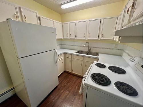 201-5812 61 Street, Red Deer, AB - Indoor Photo Showing Kitchen With Double Sink