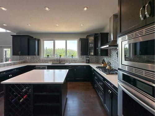 2 Hidden Valley Close, Rural Clearwater County, AB - Indoor Photo Showing Kitchen With Upgraded Kitchen