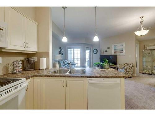 329-6 Michener Boulevard, Red Deer, AB - Indoor Photo Showing Kitchen With Double Sink