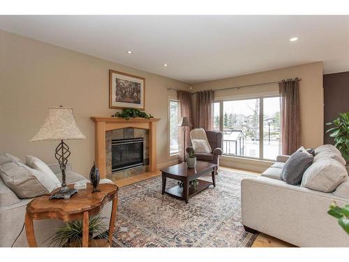 53 Allard Crescent, Red Deer, AB - Indoor Photo Showing Living Room With Fireplace