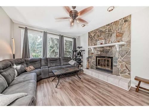 41 Edge Close, Red Deer, AB - Indoor Photo Showing Living Room With Fireplace