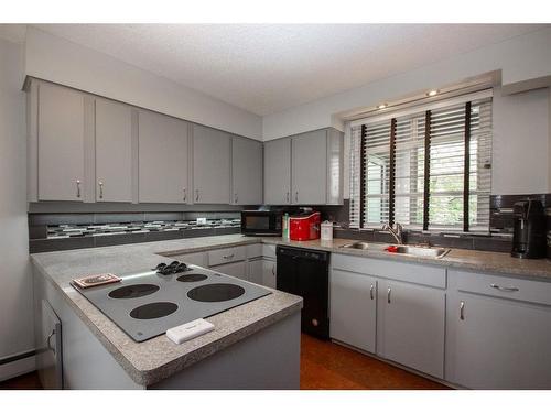 A-3737 50 Street, Red Deer, AB - Indoor Photo Showing Kitchen With Double Sink