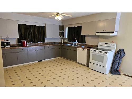 5114 Windsor Avenue, Coronation, AB - Indoor Photo Showing Kitchen With Double Sink