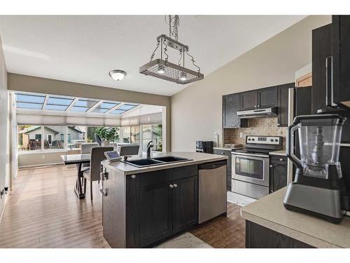 75 Kerr Close, Red Deer, AB - Indoor Photo Showing Kitchen With Stainless Steel Kitchen With Double Sink