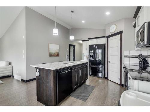 400 Timothy Drive, Red Deer, AB - Indoor Photo Showing Kitchen With Double Sink