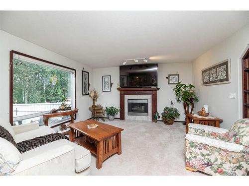 42 Osmond Close, Red Deer, AB - Indoor Photo Showing Living Room With Fireplace