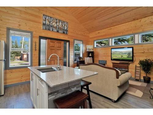 103-73014 Highway 591, Rural Clearwater County, AB - Indoor Photo Showing Kitchen With Double Sink