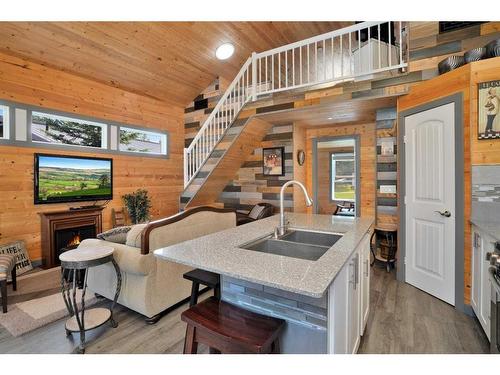 103-73014 Highway 591, Rural Clearwater County, AB - Indoor Photo Showing Kitchen With Double Sink