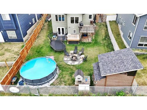 5821 Panorama Drive, Blackfalds, AB - Outdoor With Above Ground Pool