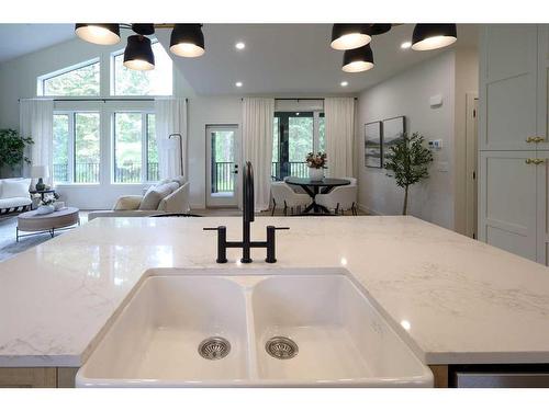 Meadow Ponds Drive, Rural Clearwater County, AB - Indoor Photo Showing Kitchen With Double Sink