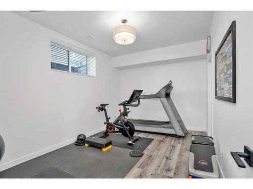 12 Songbird Green, Sylvan Lake, AB - Indoor Photo Showing Gym Room